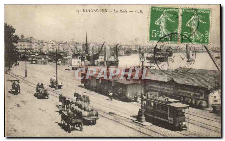 Bordeaux - Bateaux - La Rade - Tramway - CPA 