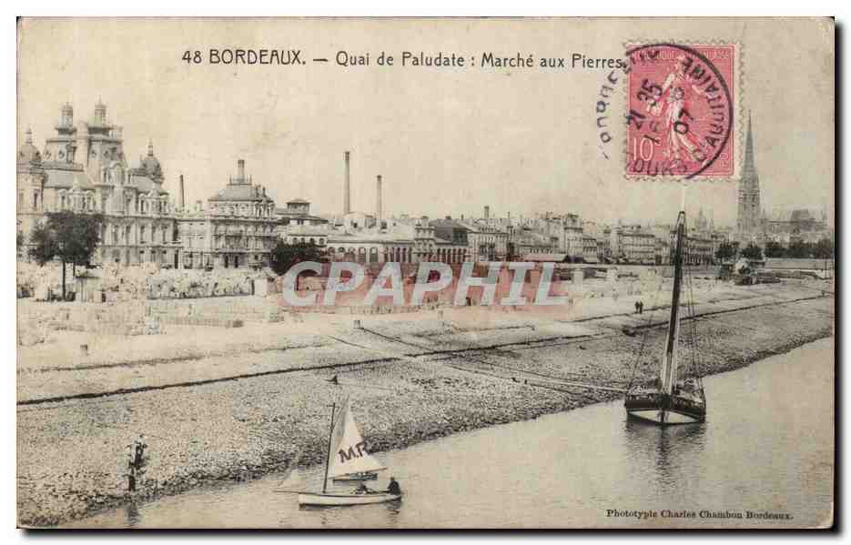 Bordeaux - Bateaux - Quai de Paldate Marche Aux Pierres - CPA 