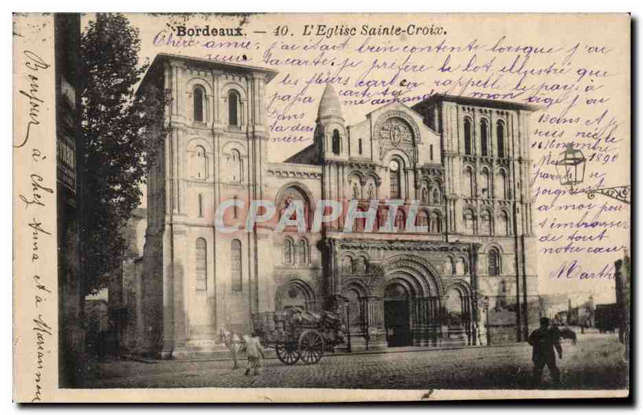 Bordeaux — L'Église Sainte-Croix — CPA n°40