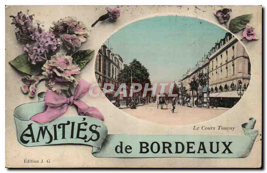 Bordeaux - Amities de Bordeaux - fleurs - CPA 