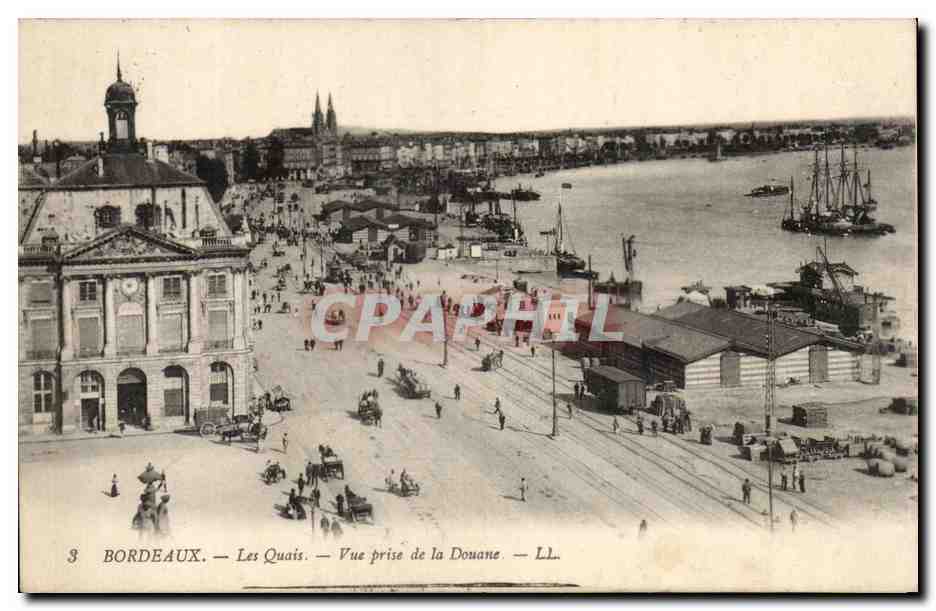 Bordeaux — Les Quais — Vue prise de la Douane — LL.
