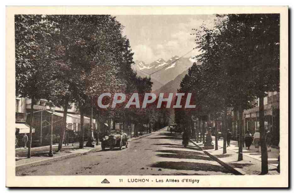 Luchon - Les Allees d'Etigny - Automobile - CPA 