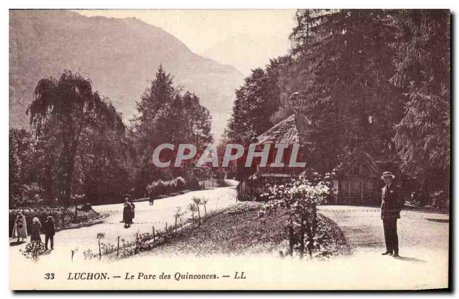 Luchon - Le Parc des Quinconces - CPA 