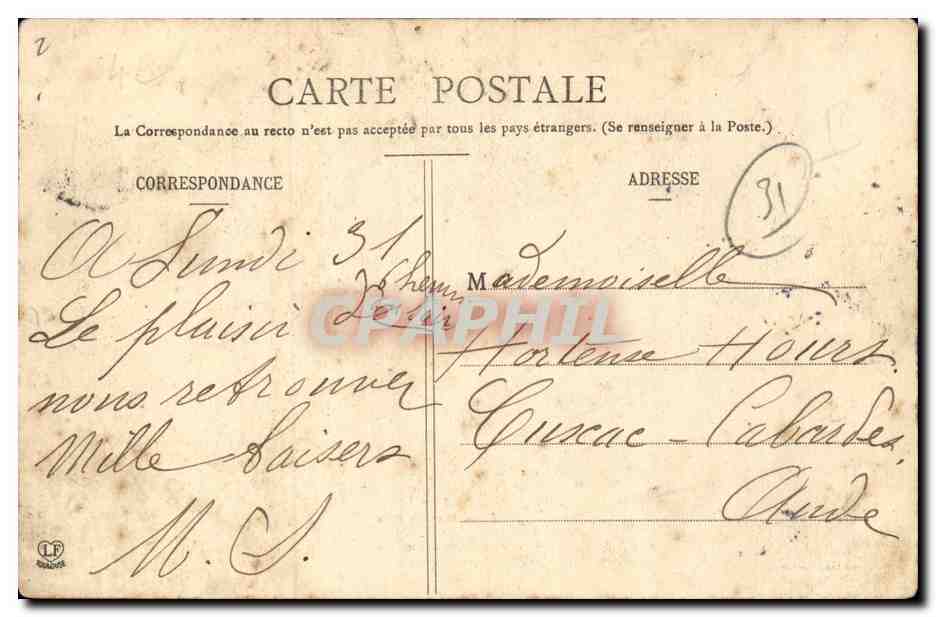 Luchon — Pendant la musique aux Omicongots — Éditeur: Yveswest, n°430 — Rückseite