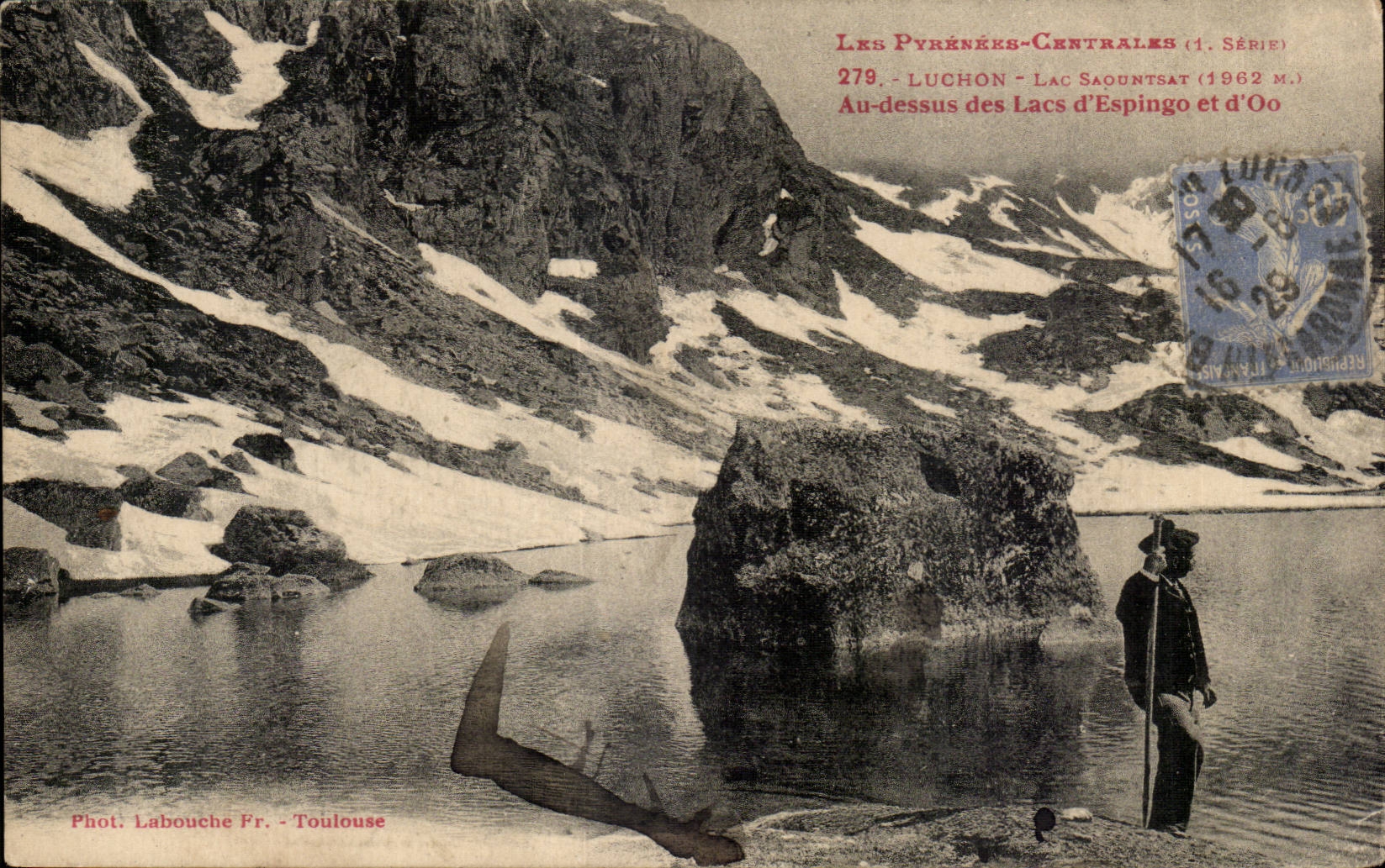 Luchon CPA La Saountsat Au dessus des lacs d'Espingo et d'Oo