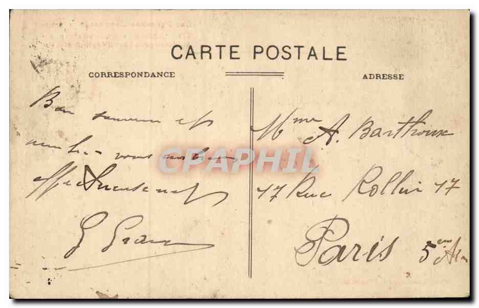 Luchon CPA La Saountsat Au dessus des lacs d'Espingo et d'Oo — Rückseite