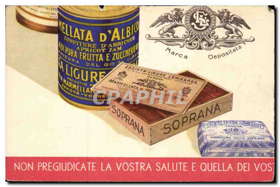CPA Cilige Rossse Allo Sciroppo Mellata d'Albico Soprana (publicite) — Verso