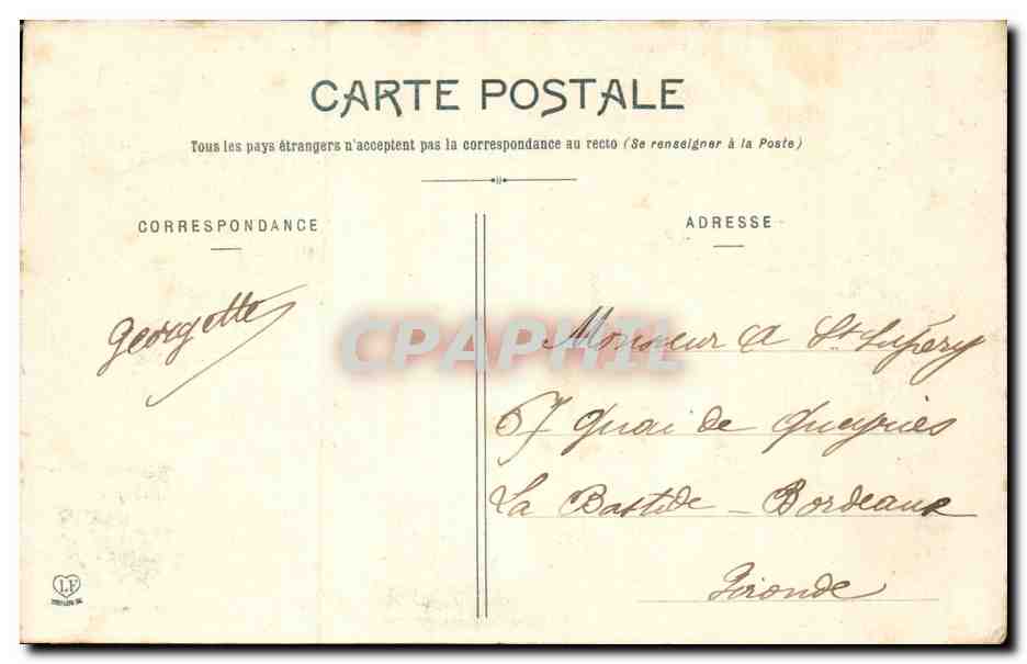 CPA Luchon La tour de Castel Vitel — Rückseite