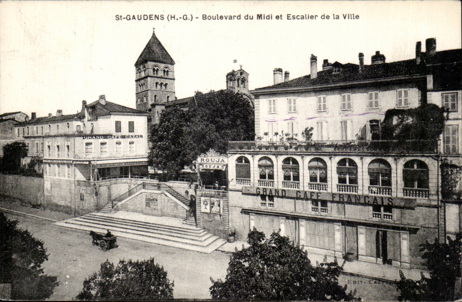 St-GAUDENS (H.-G.) - Boulevard du Midi und Escalier de la Ville — Verlag Cazé