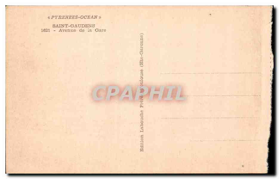 Saint-Gaudens — vue panoramique — Édition Pyrénées-Océan — Rückseite