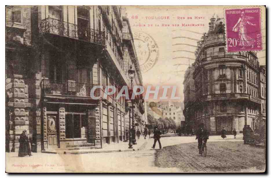 Toulouse — Rue de Metz — Vue de la Rue des Marchands — PhotoType Calandrie Toulouse