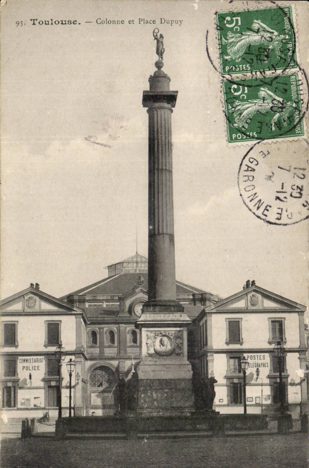 Toulouse CPA Colonne et place Dupuy