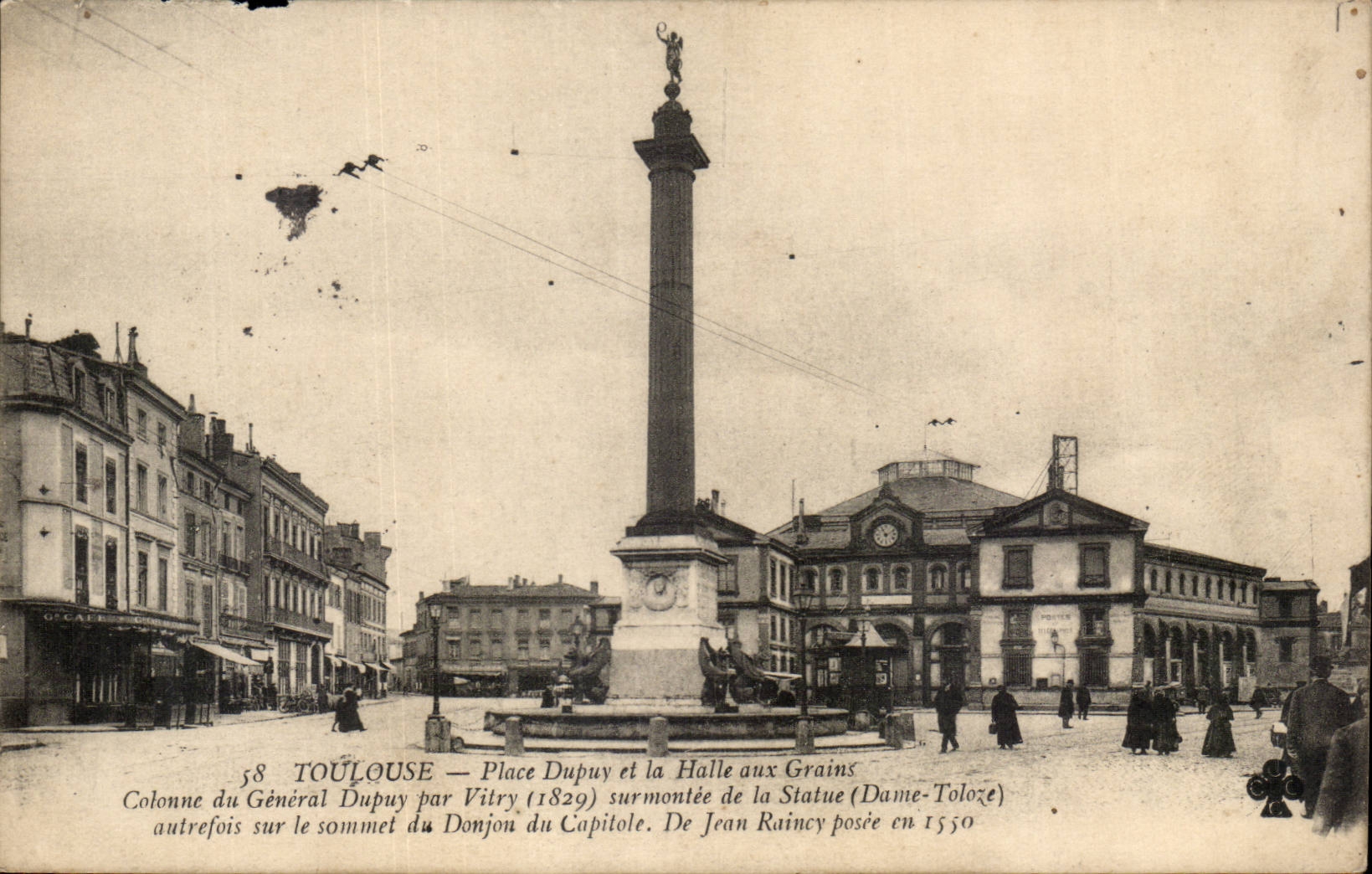 Toulouse — Place Dupuy et la Halle aux Grains — éditeur G. Lévy, n°58