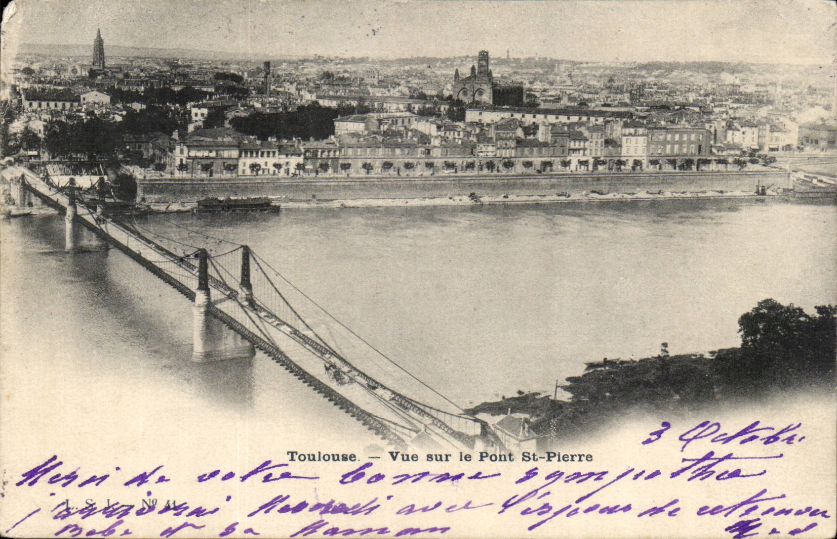 Toulouse — Vue sur le Pont St-Pierre — I.S.L. N° 41