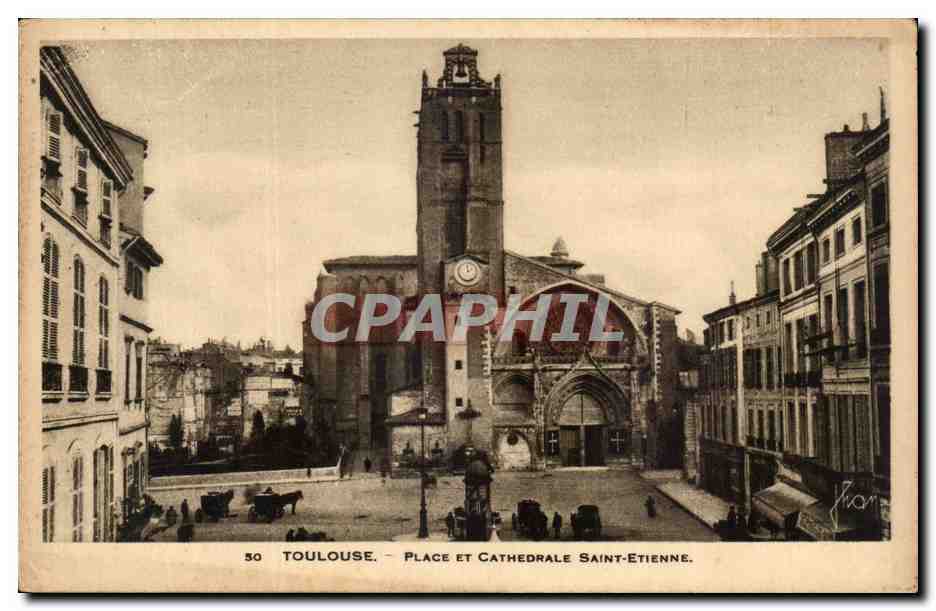 Toulouse — Place et Cathédrale Saint-Étienne — Édition Bézin, Toulouse, n°31