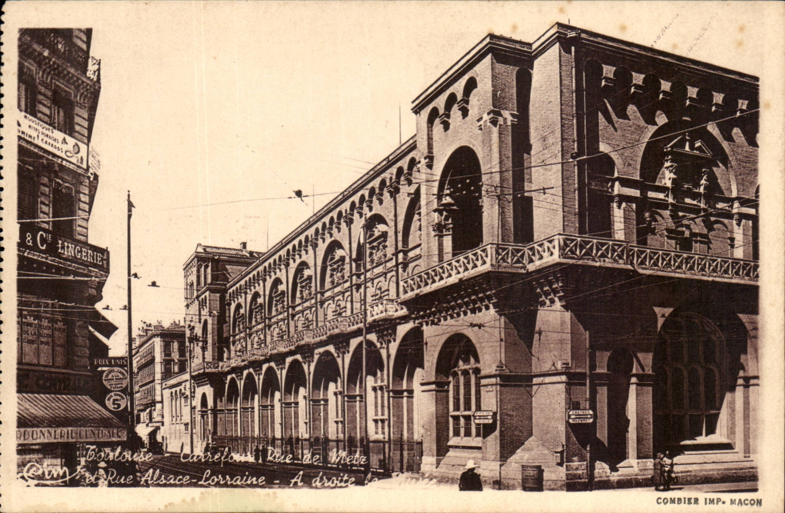 Bordeaux - Carré de la rue Alsace-Lorraine - Vue de la rue de Metz - Combier Imp. Macon