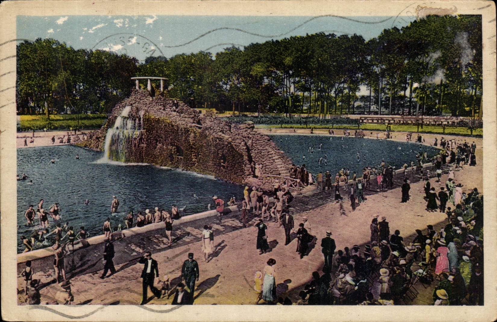Toulouse — La Piscine Municipale du Parc — Le rocher et la Plage d'enfants — Complexe Général Toulouse