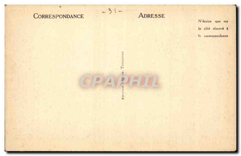Toulouse — Les Ponts Jumeaux — Édition Hépin, n°39 — Verso