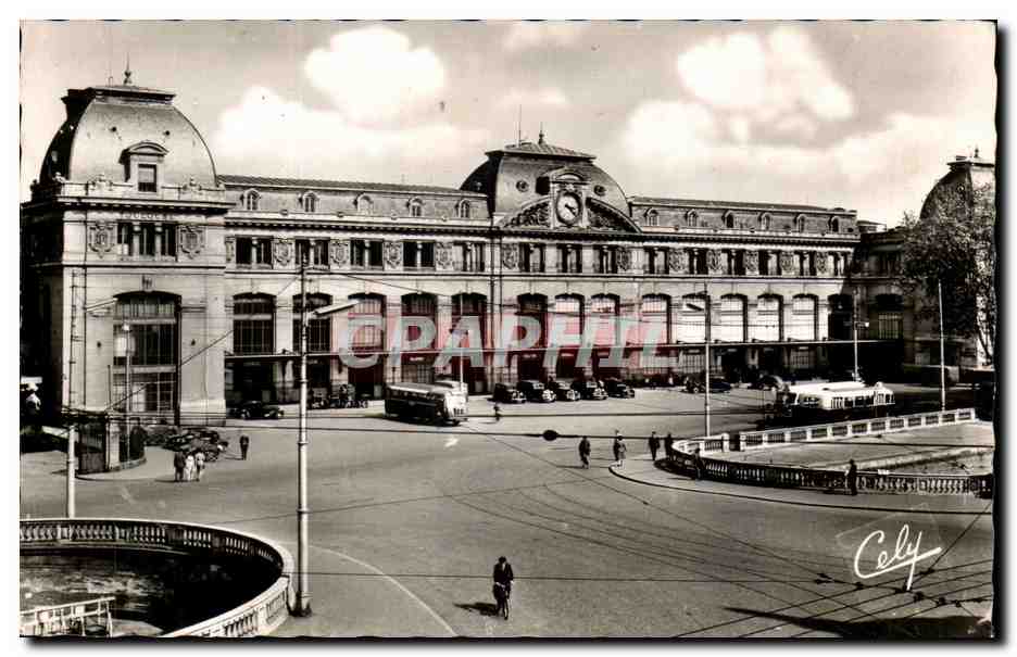 Toulouse CPA La gare Maubiau et le pont sur le canal de Midi