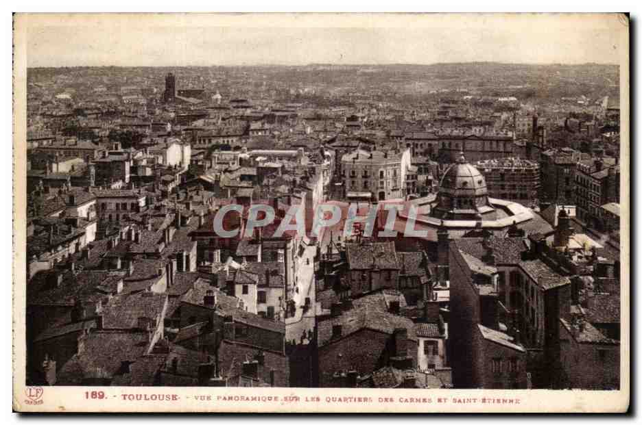 Toulouse — Panoramablick auf die Viertel Carnes und Saint-Etienne — LP N°189