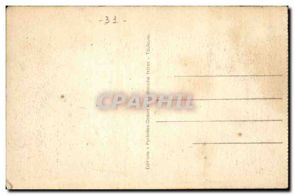 Toulouse — Panoramablick auf die Viertel Carnes und Saint-Etienne — LP N°189 — Rückseite