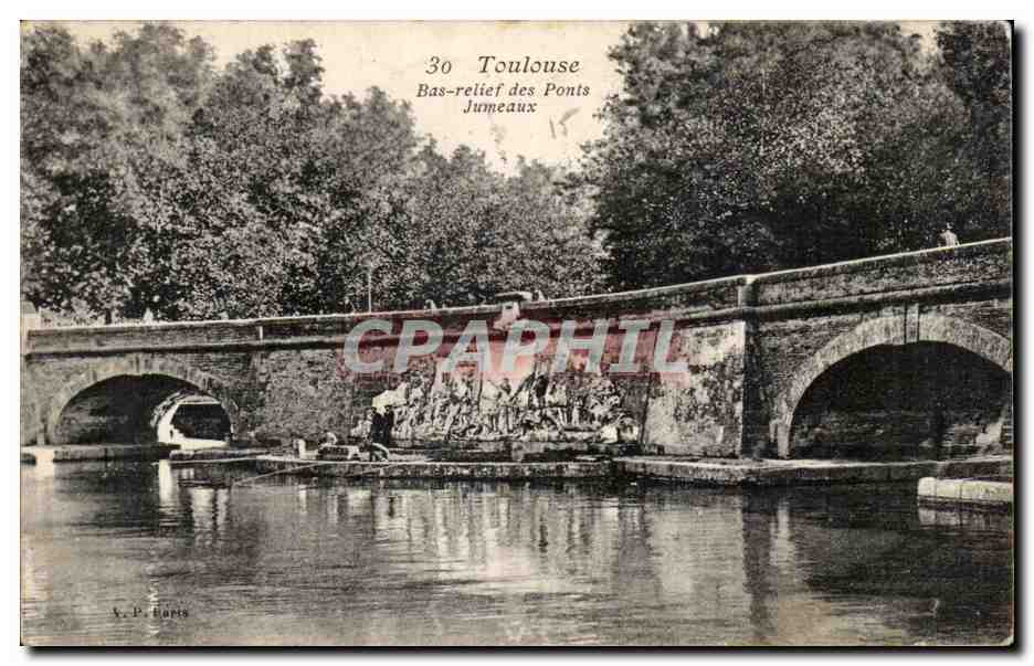Toulouse — Bas-relief des Ponts Jumeaux — A. P. Paris, n°30