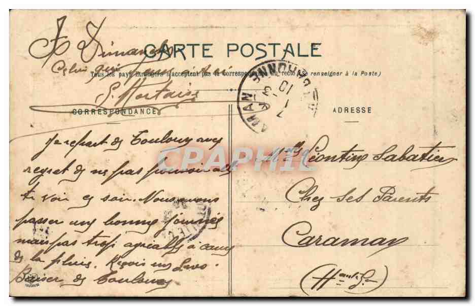Toulouse CPA Carrefour de la Rue Alsace Lorraine et du boulevard de Strasbourg — Verso