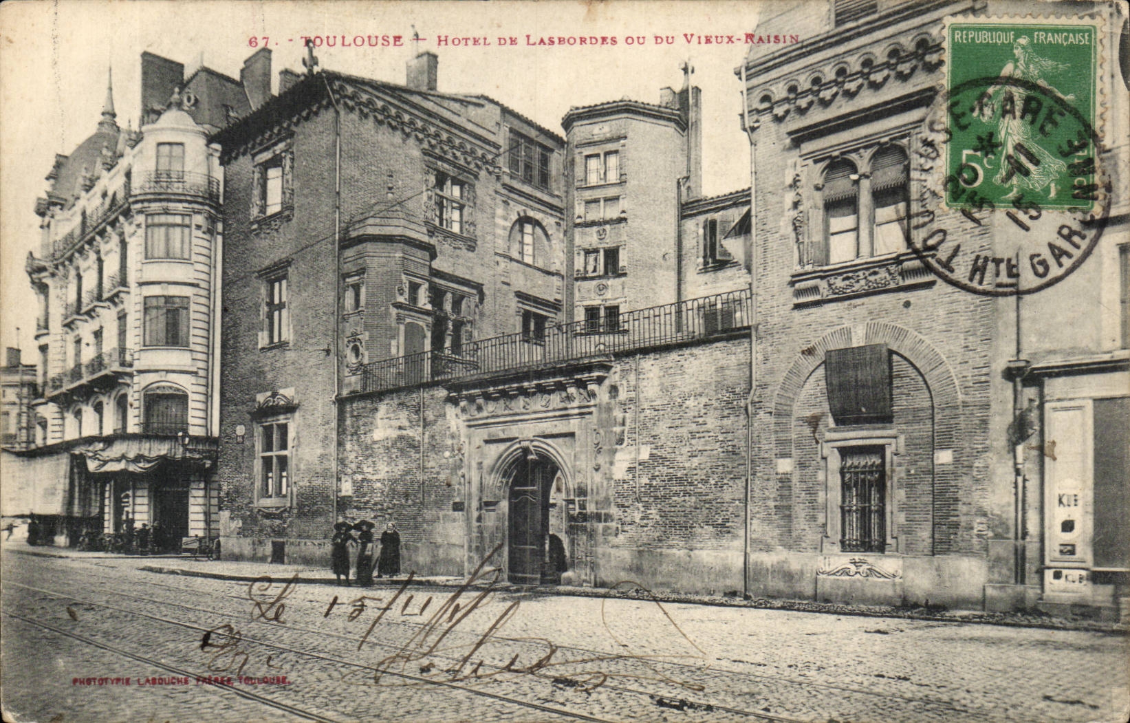 Toulouse — Hôtel de Lasbordes ou du Vieux-Raisin — Phototypie Labouche Toulouse