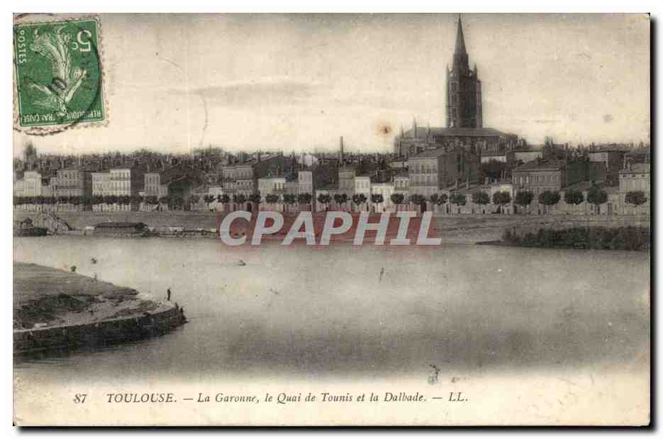 Toulouse — La Garonne, le Quai de Tounis et la Dalbade — LL.