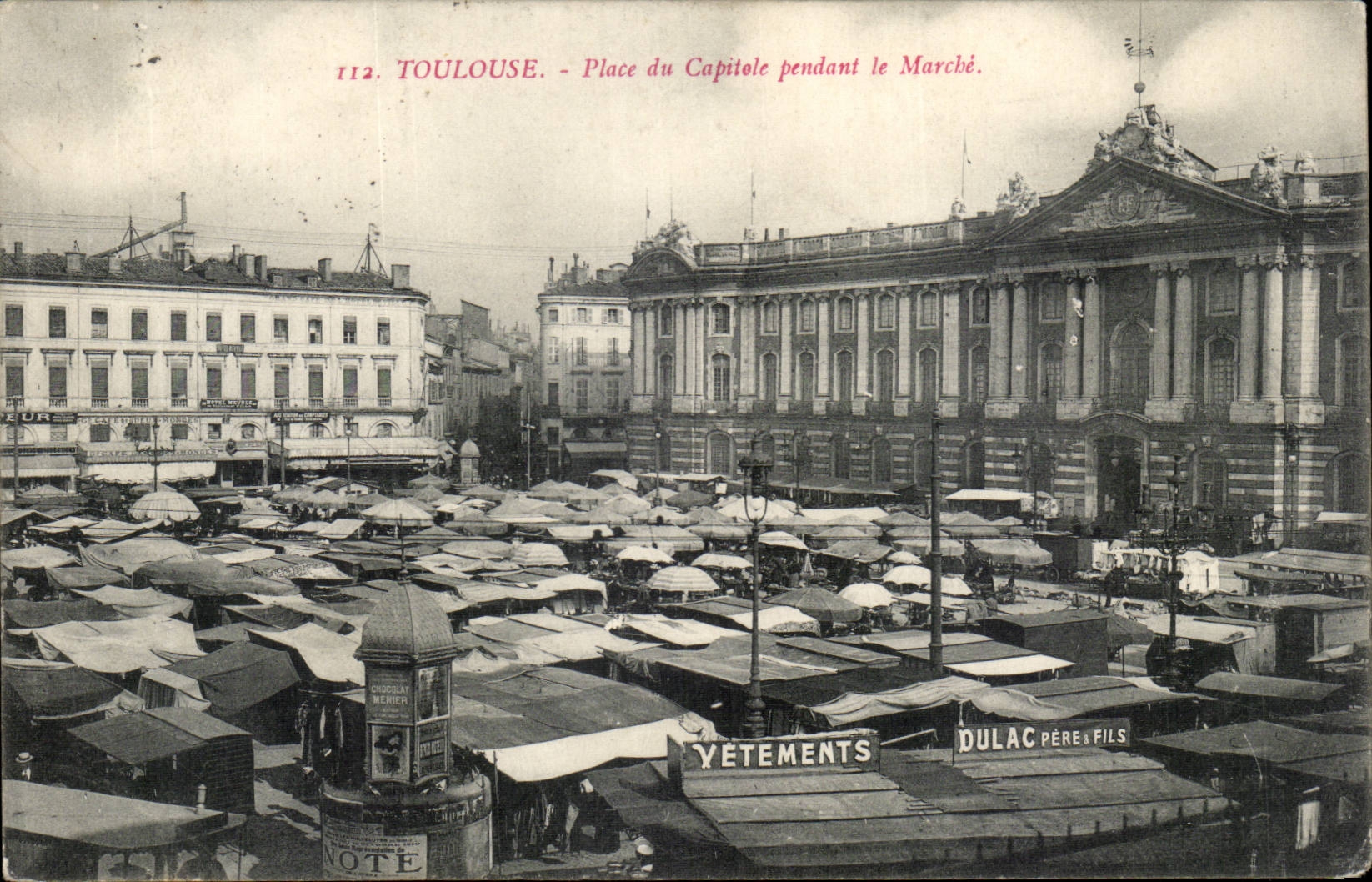Toulouse - Place du Capitole pendant le Marché — Phototypie Parisienne n°112