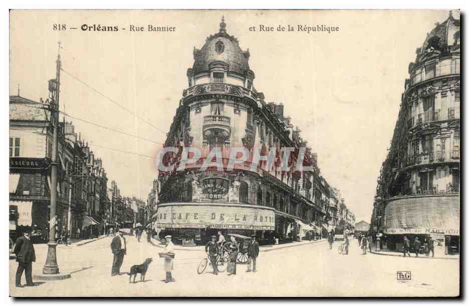 Orleans CPA Rue Bannier et rue de la Republique