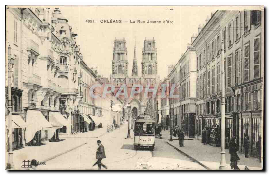 Orleans CPA La rue Jeanne d'arc