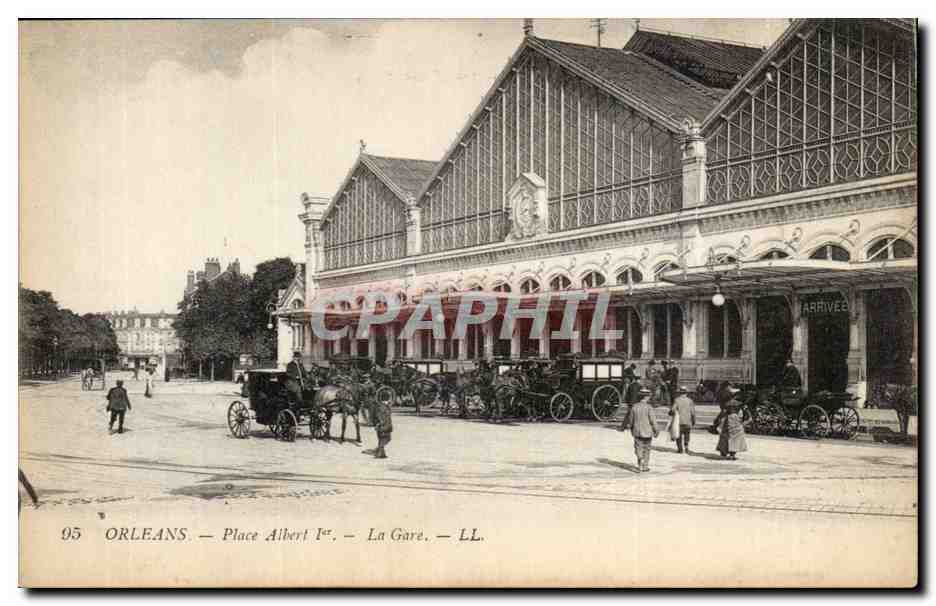 Orleans CPA Place Albert 1er La gare