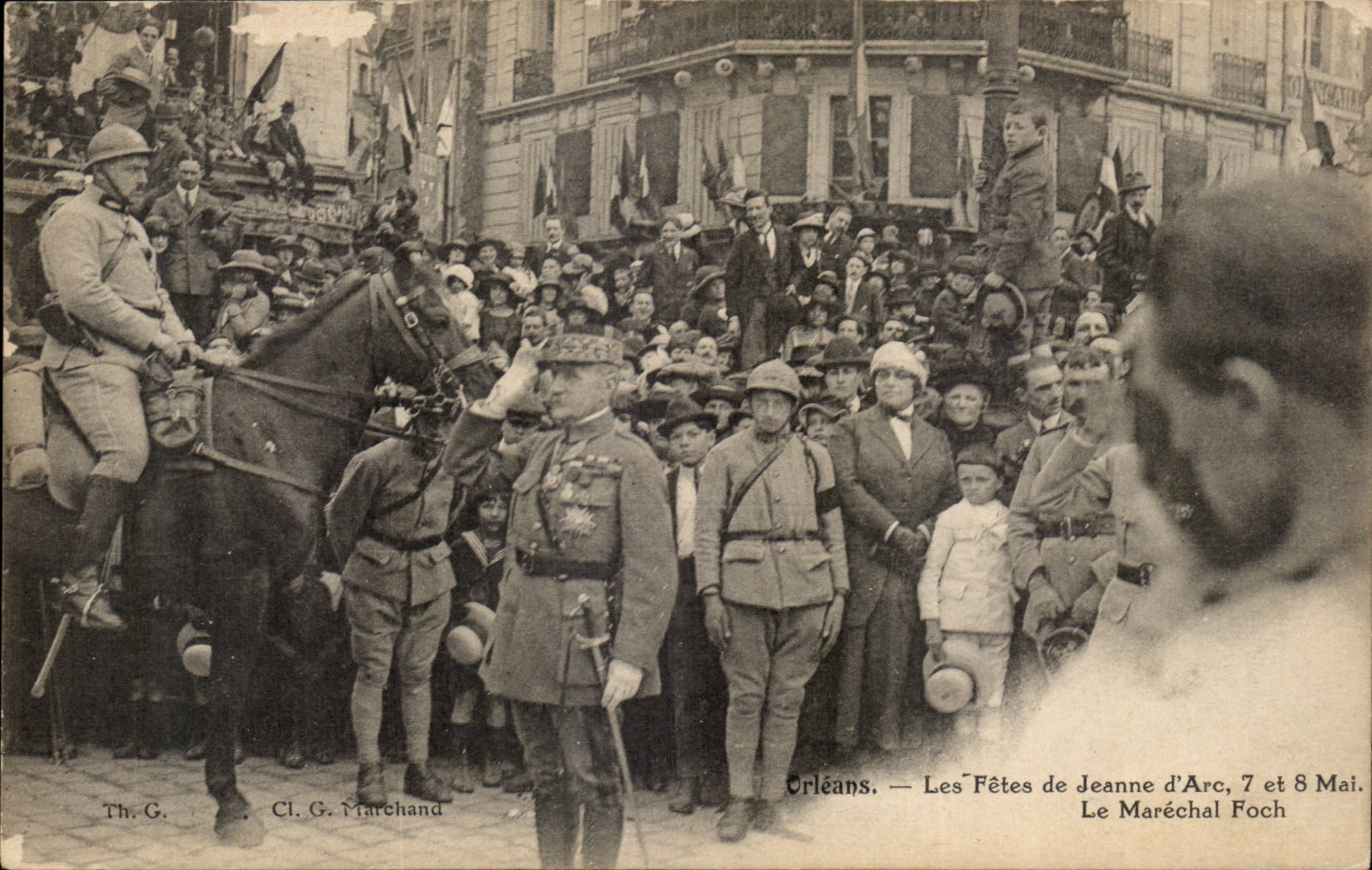 Orleans CPA Les fetes de Jeanne d'arc 7 et 8 mai Le Marechal Foch