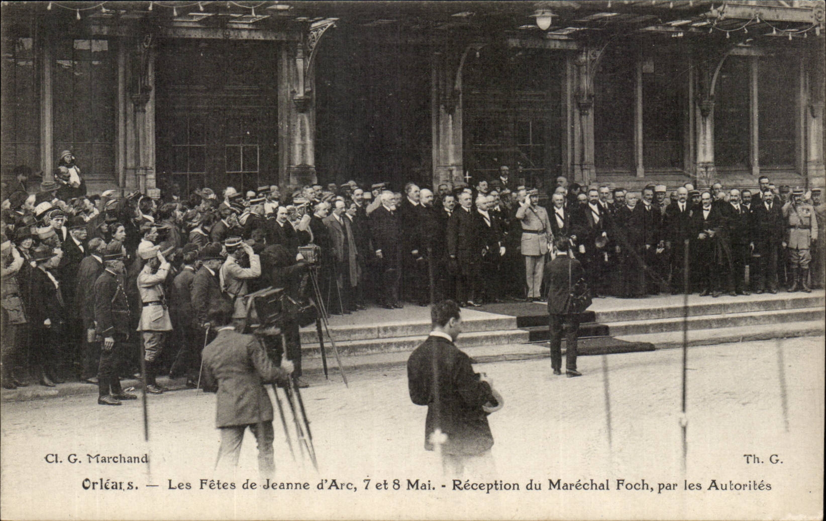 Orleans CPA Les fetes de Jeanne d'arc 7 et 8 mai Reception du Marechal Foch par les autorites