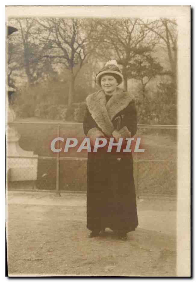 CARTE PHOTO Femme Mademe Bockholtz 11 rue Rodier Paris (9eme)