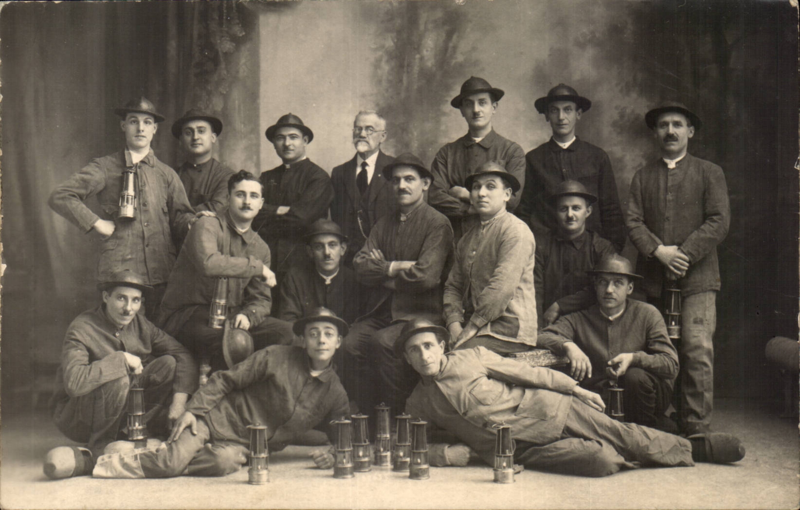 CARTE PHOTO Mineurs (metiers mines charbon coal) TOP