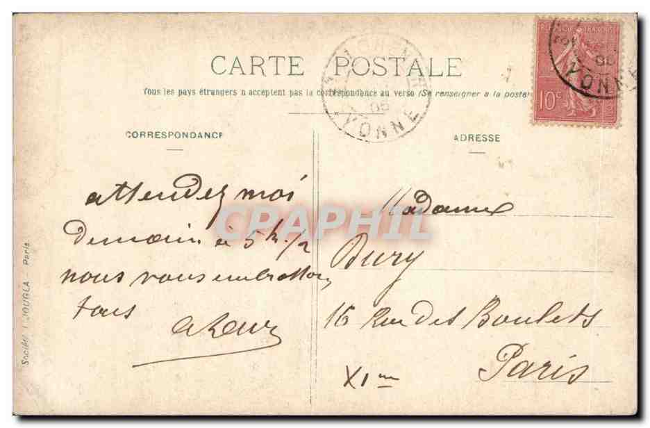 CARTE PHOTO Homme en fauteuil (folklore costume) — Verso