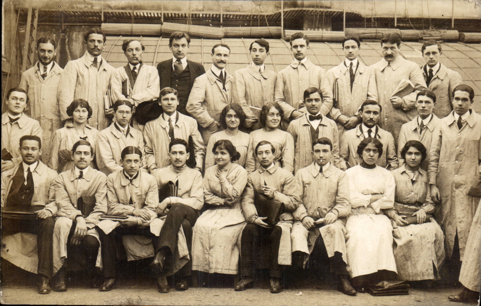 CARTE PHOTO Paris Photo de classe Etudiants