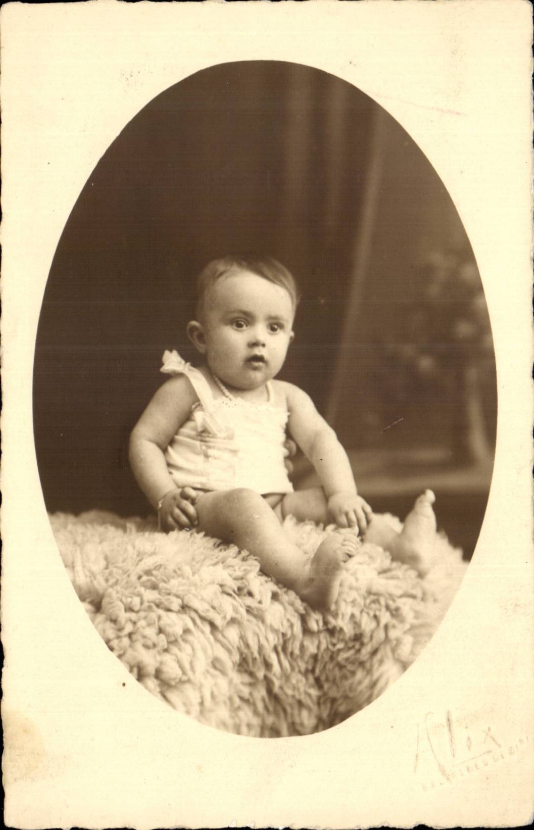 CARTE PHOTO Bagneres de Bigorre Bebe enfant