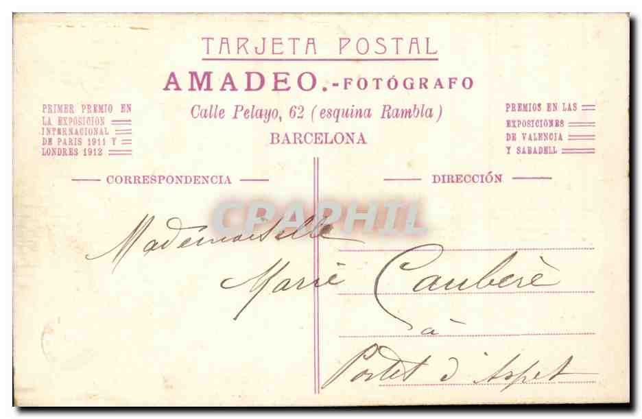 CARTE PHOTO Enfant bebe — Verso