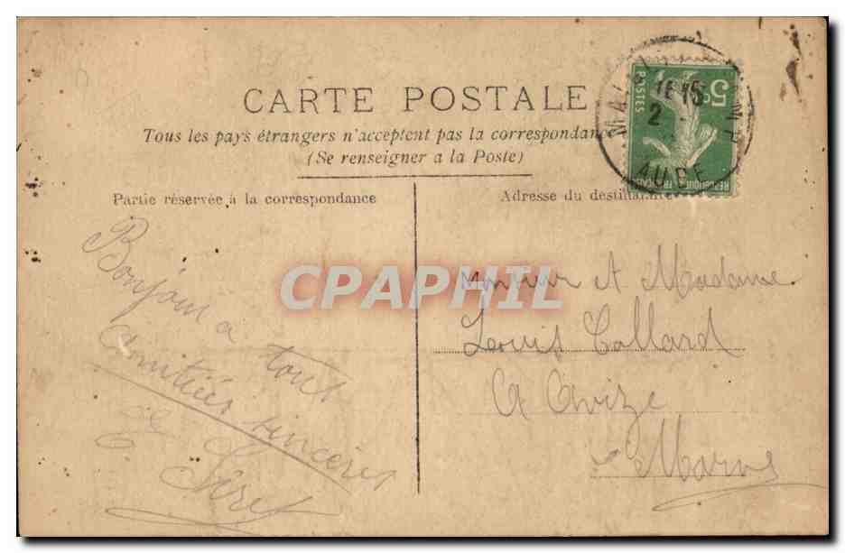 Groupe de soldats — camp militaire — éditeur inconnu, n° de série non lisible — Reverso