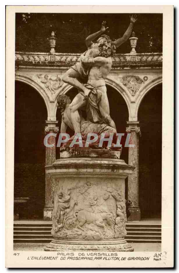 CPA PAlais de Versailles L'enlevement de Proserpine par Pluton de Girardon