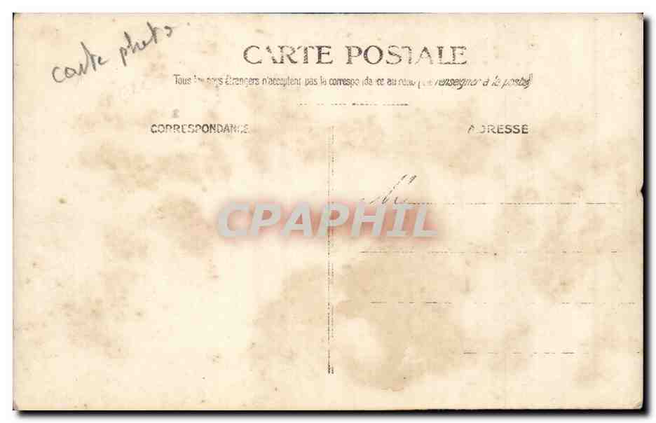 CARTE PHOTO Regiment 29eme (militaria) — Rückseite