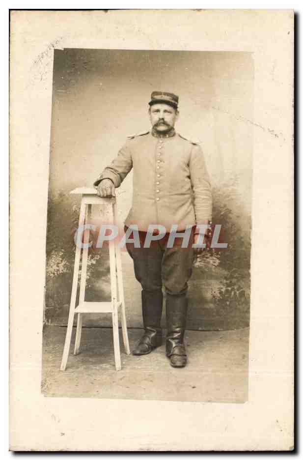 CARTE PHOTO Militaire (folklore costume) 