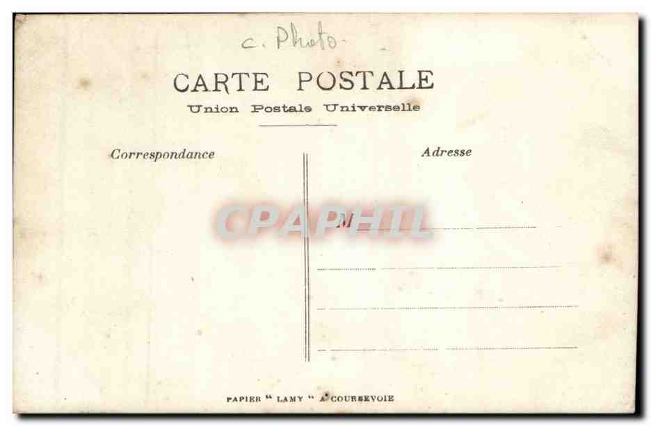 CARTE PHOTO Hommes et femmes (folklore costume fantaisie) — Verso