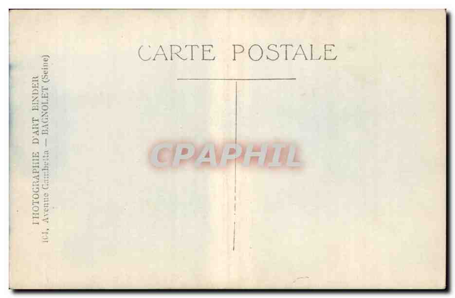 CARTE PHOTO Couple et enfant — Verso