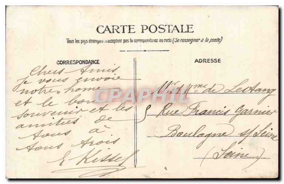 CARTE PHOTO Maison (Lestang Boulogne) — Rückseite