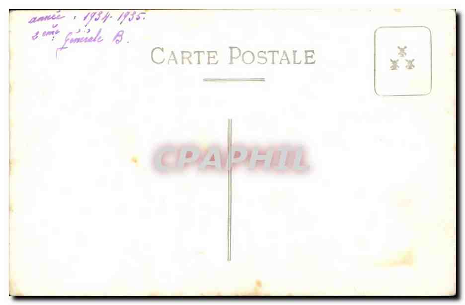 CARTE PHOTO Classe Enfants Ecole — Rückseite