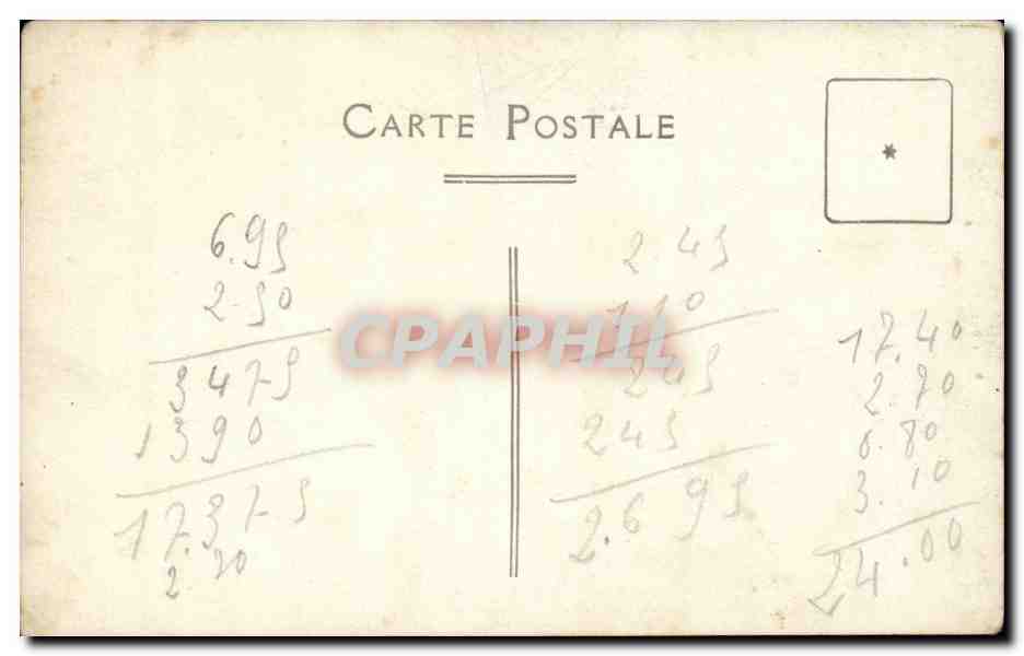 CARTE PHOTO Ecole Enfants Classe — Rückseite